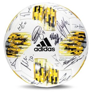 Autographed Orlando City SC Match-Used Soccer Ball from the 2018 MLS Season with 25 Signatures