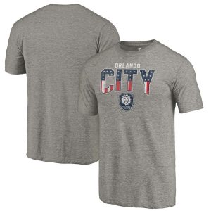 Men’s Orlando City SC Fanatics Branded Gray Freedom Tri-Blend T-Shirt