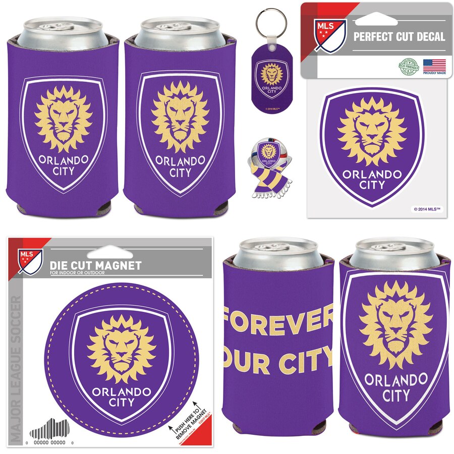 Clear Tervis 1168531 MLS Orlando City Soccer Club Logo Tumbler with Emblem and Royal Purple Lid 16oz 
